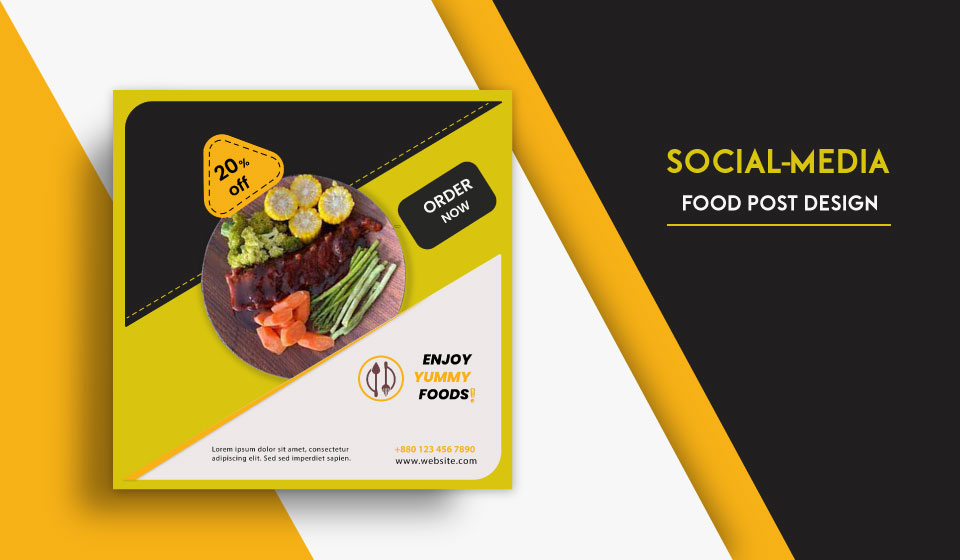 I can make eye-catchy social media post within 24 hours