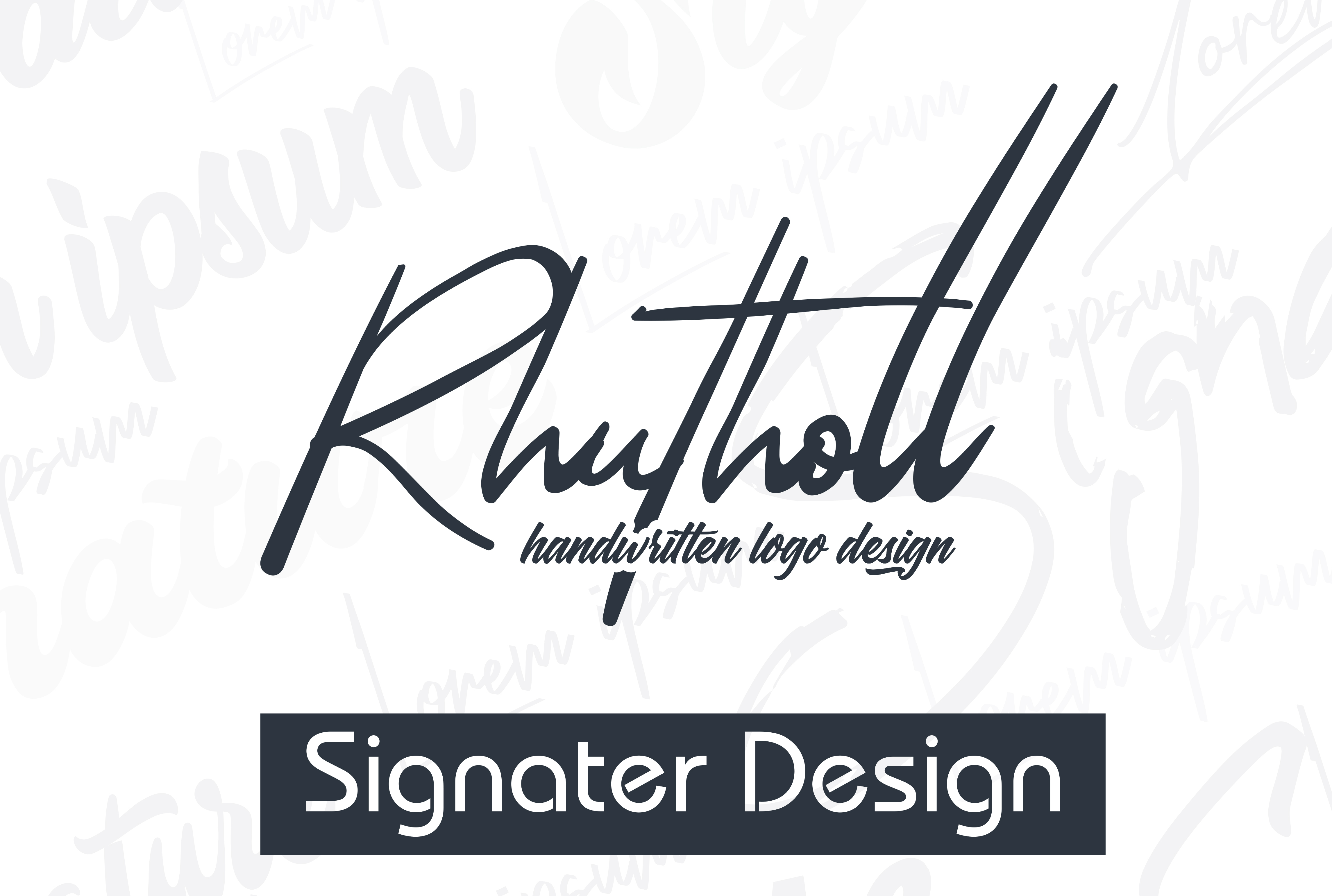I will create a custom scripted handwritten signature logo design