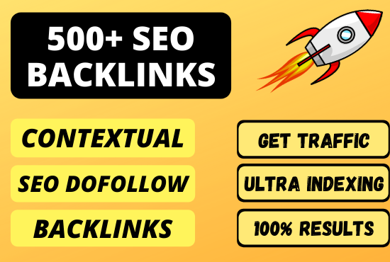 I will build 500+ SEO dofollow contextual backlinks FAST RANKINGS