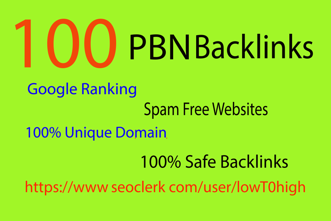 I Will Make 100 Unique Domain Permanent Home Page PBN Backlinks