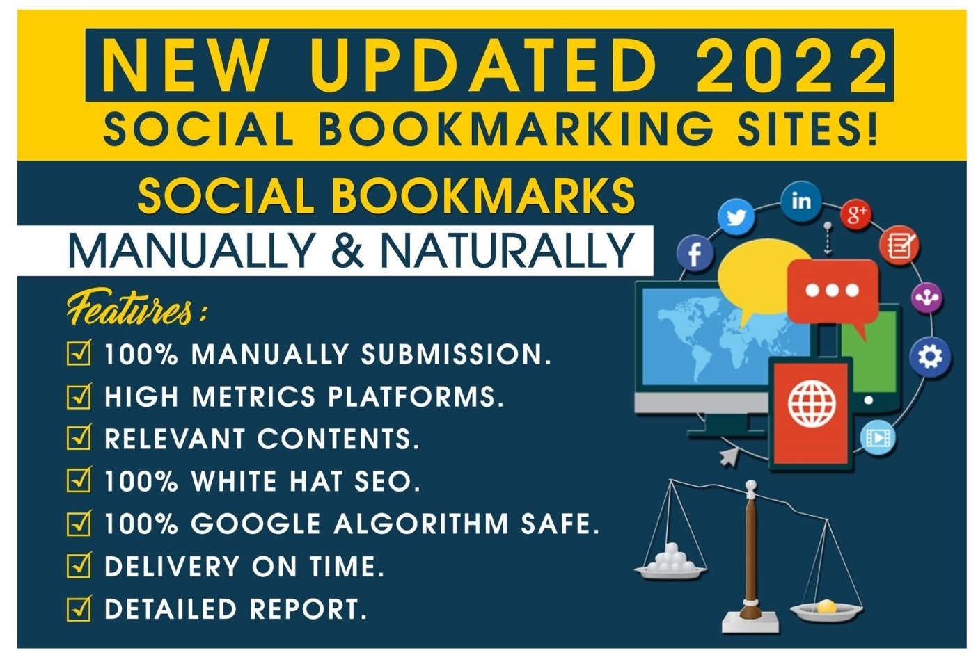 I will Do 350 Social bookmarking on high PR site for All type of website SEO with Google Top Ranking