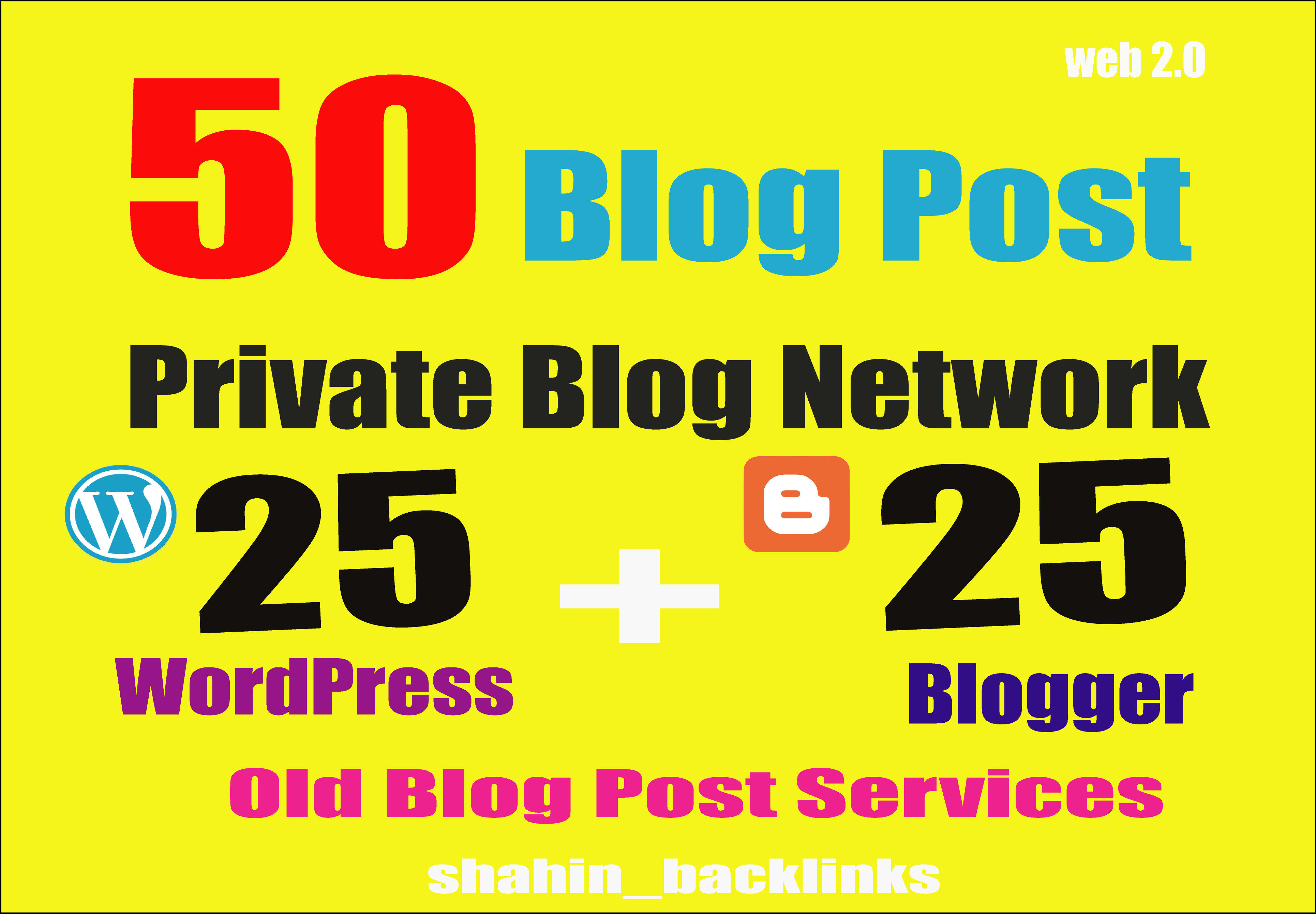 50+ PBN Blog Posts 25 Blogger and 25 WordPress High DA to Rank your Websites 