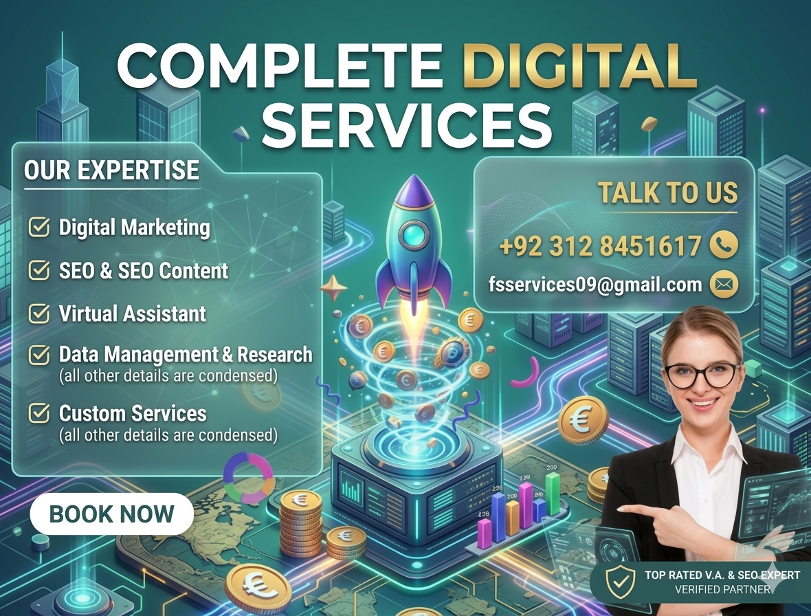 I will do social media managment, virtual assistant tasks accurate typing & data entry work