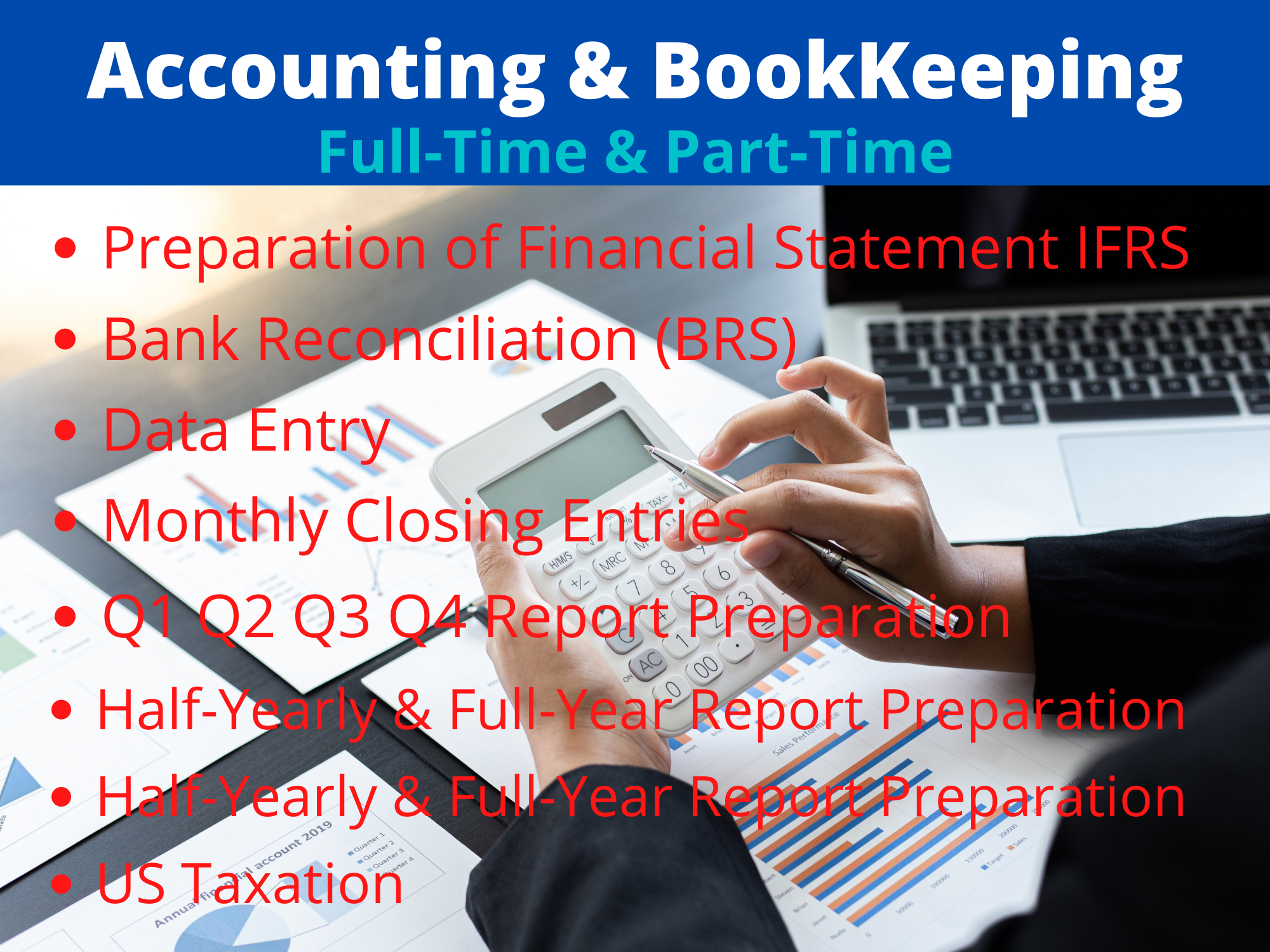 I will do your company accounts in Quick Book & Tally Prime