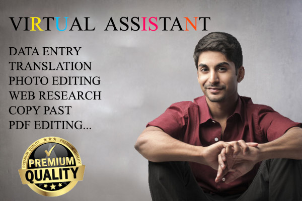 I will be your exclusive virtual assistant, data ent...