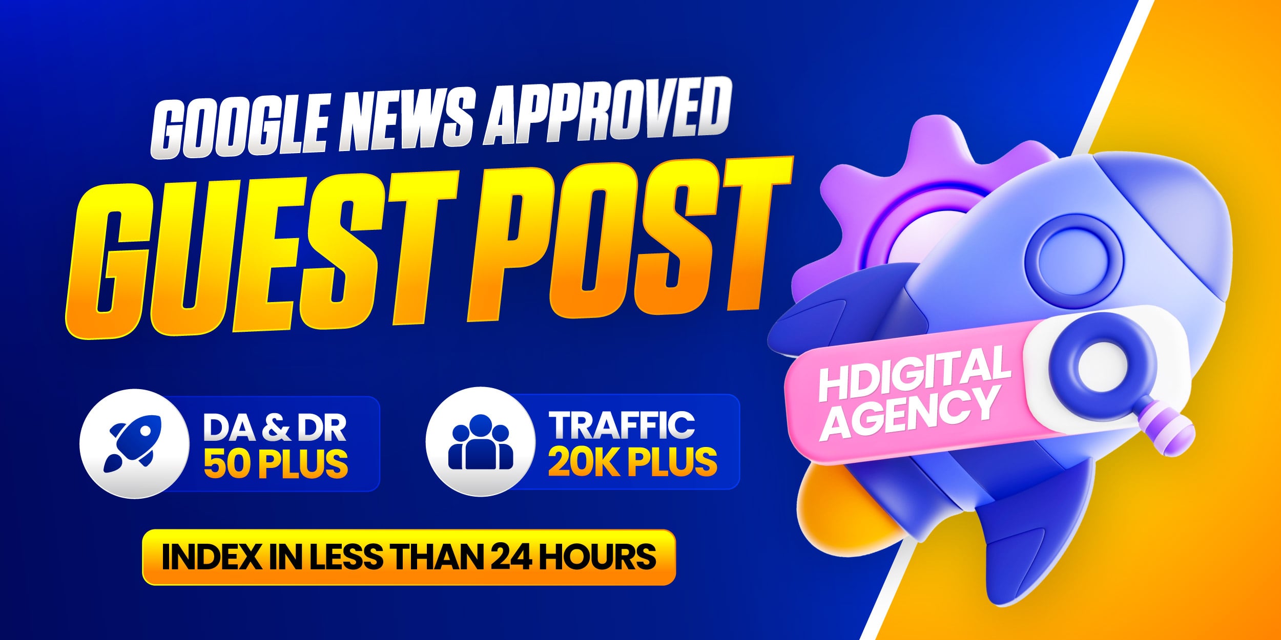 Get Premium 3 Guest Posts on DR & DA 50+ Websites with 20K+ Organic Traffic Sites