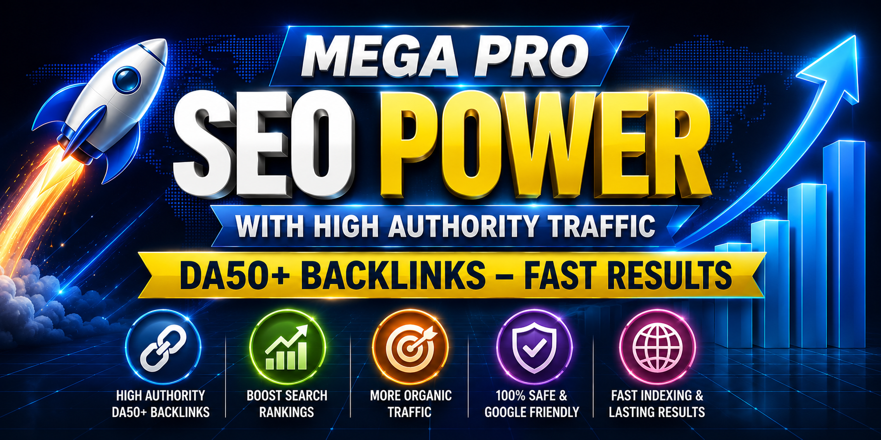 Mega Pro SEO Power with High Authority Traffic DA50+ ...