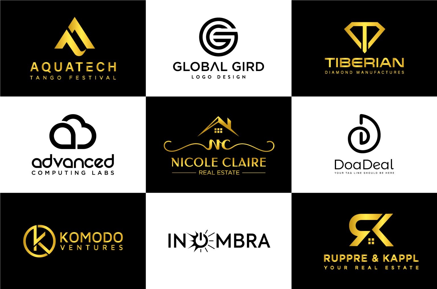 I will design 2 professional & creative business logos
