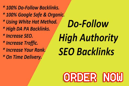 I will do high authority dofollow seo backlinks