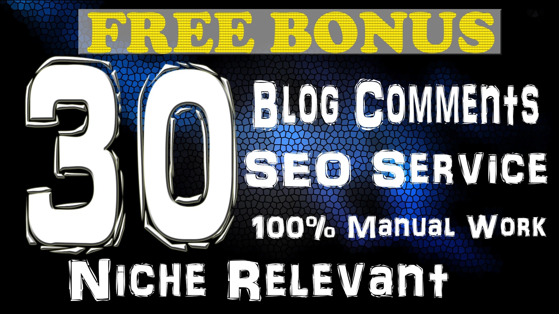 I will create 30 niche relevant manual blog comment b...