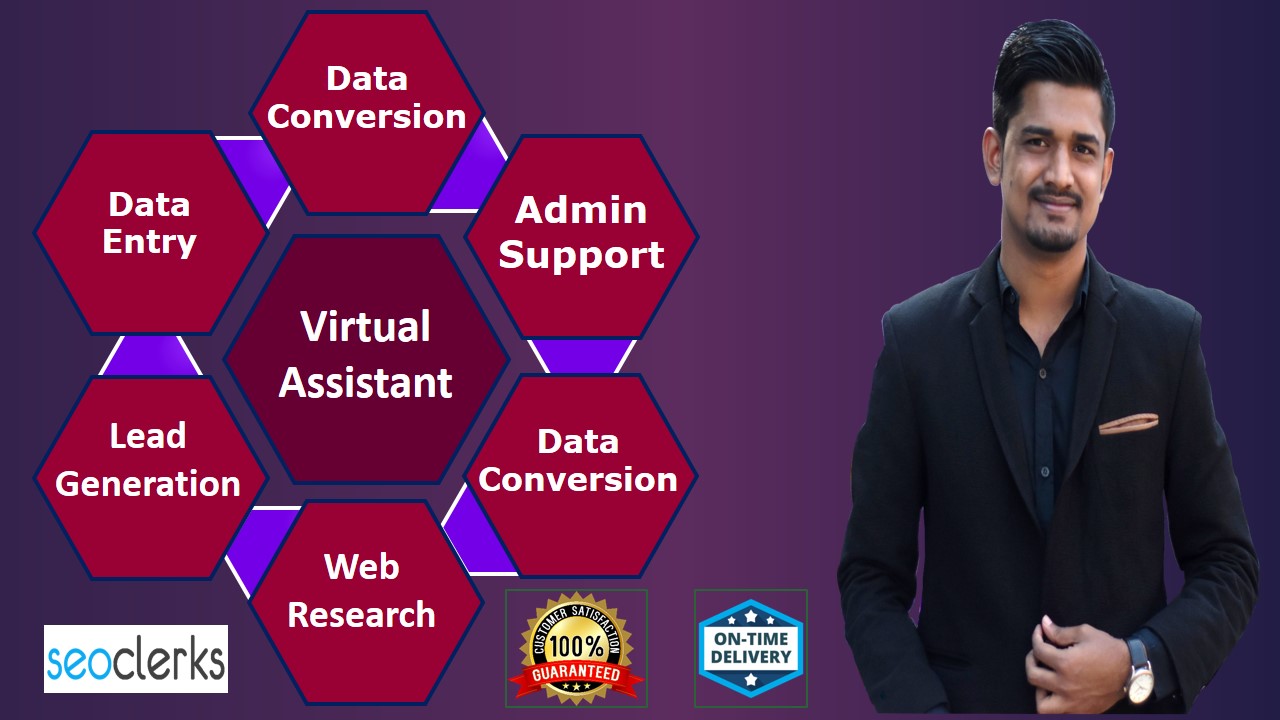 I will do any virtual assistant, copy paste and data...