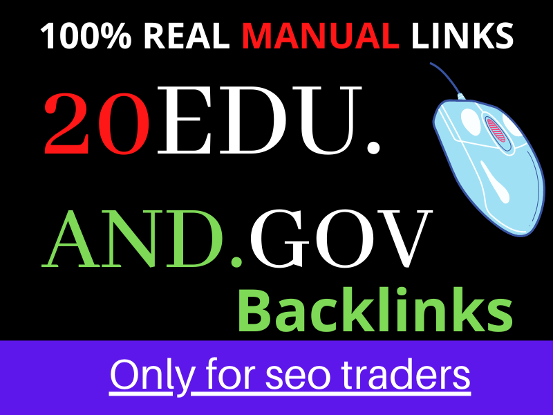 20 Edu and Gov backlink for your traffic 
