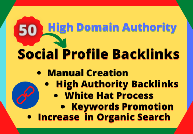 I will create your brand name DA70+ do-follow 50 soci...