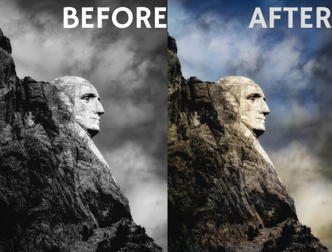 I will turn Your plain black & white pictures int...