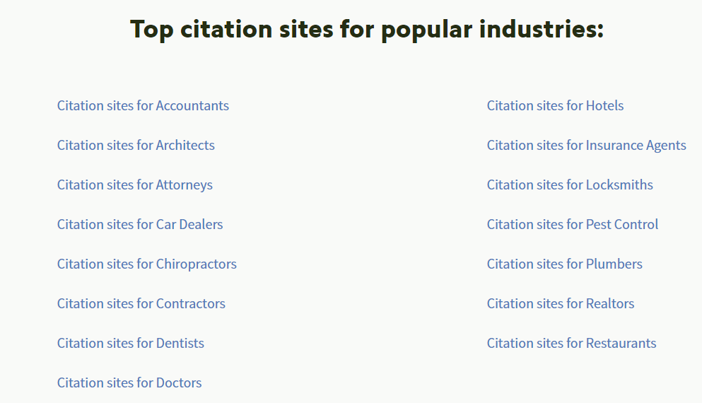 Local Citation business listings building manually = 15 link