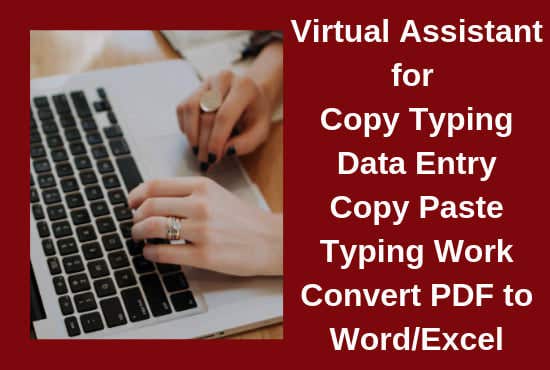 I can do fast data entry, Data Extraction, Internet Research, PDF conversion to word and excel
