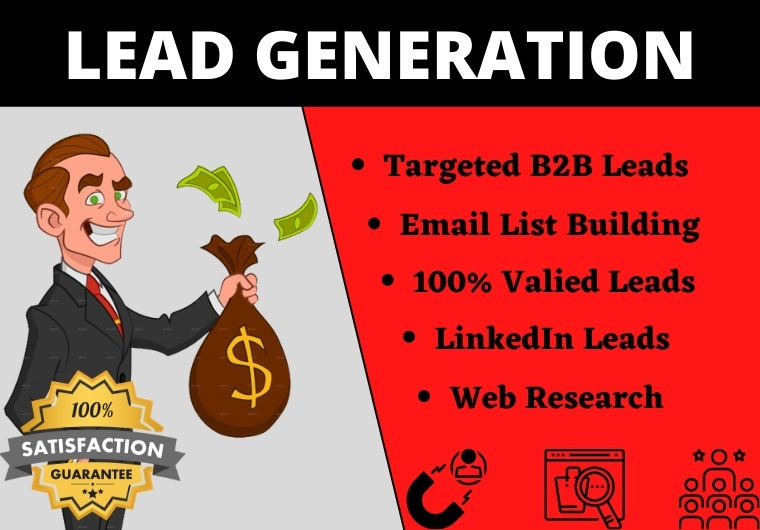 I will do targeted b2b lead generation, linkedin leads, niche targeted email list
