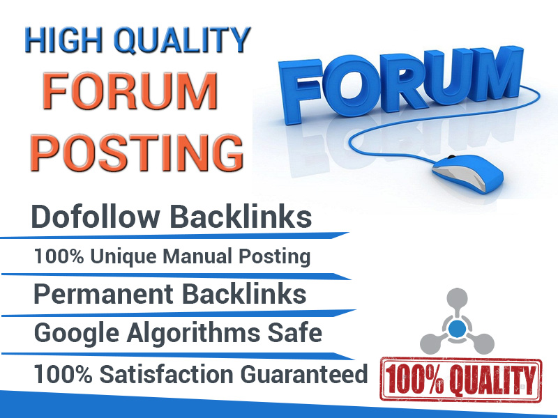 manually create 50 forum post backlinks for Your Website