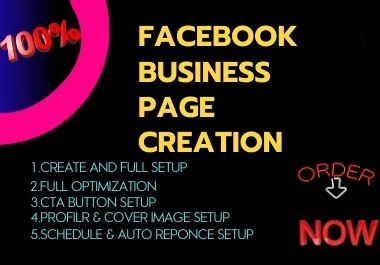 I will create or fix a facebook business page profile...