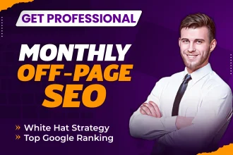 I will do complete monthly off page SEO service with high authority white hat backlinks
