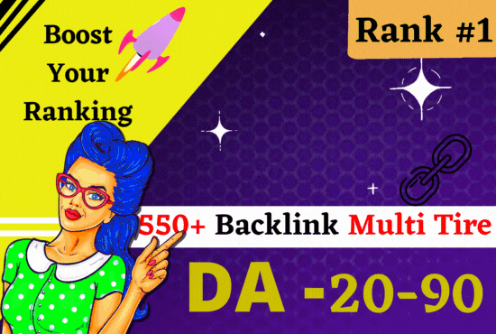 I will 550 SEO backlinks white hat link building service for google top ranking