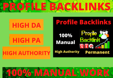 30 Profile Backlinks, Profile Creation on High DA 50 to 90+ sites, Boost Your Ranking