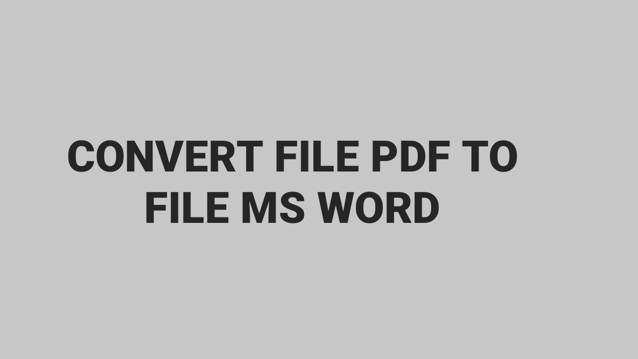 I will convert file pdf to file ms word