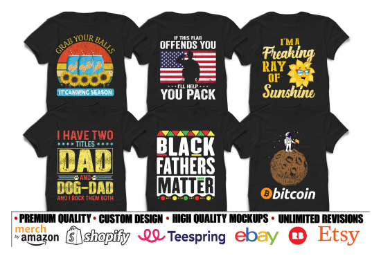 I Will do trendy custom creative graphic t shirt desi...