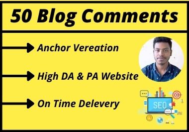 I Will Manually Create 50 Do-follow Blog Comment Back...