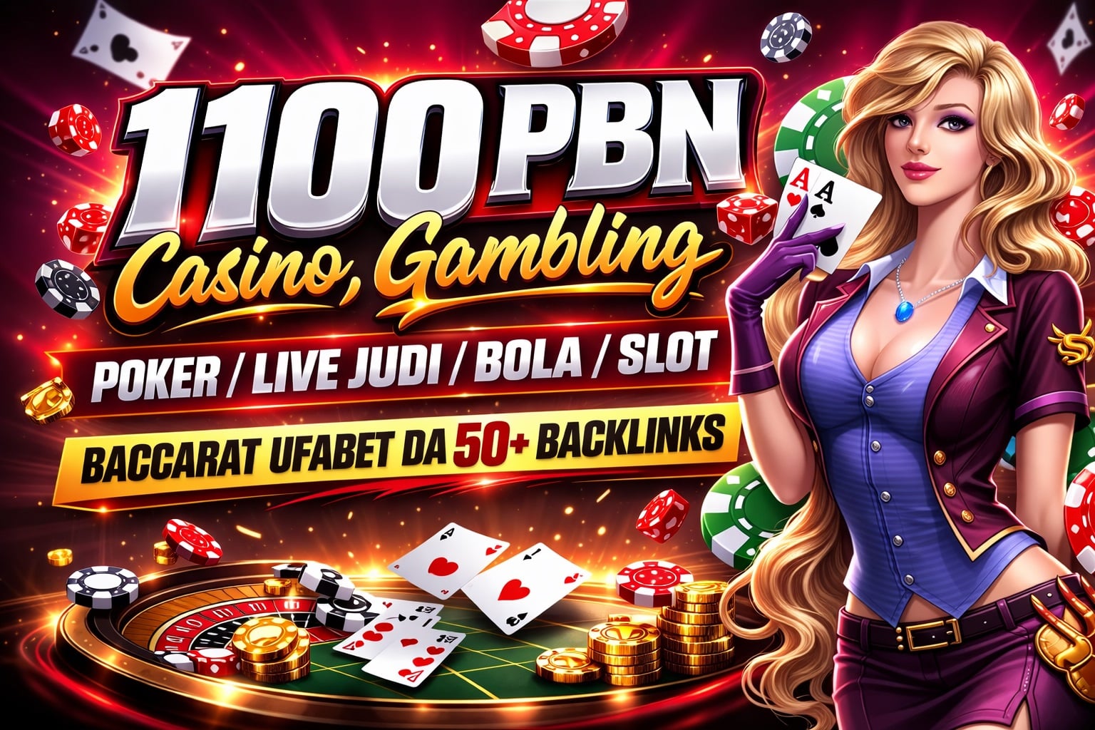 1100 PowerFul Casino Slot Poker Gambling PBN DA 50 to 70+ Dofollow Index Domains