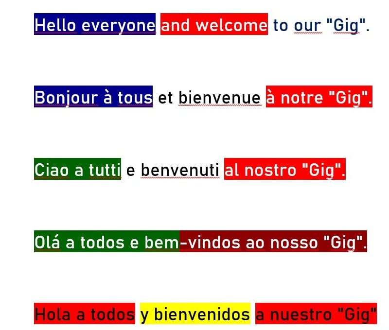 Translations in 1 day. Translation of your English texts into Spanish, French, Portuguese and Italia