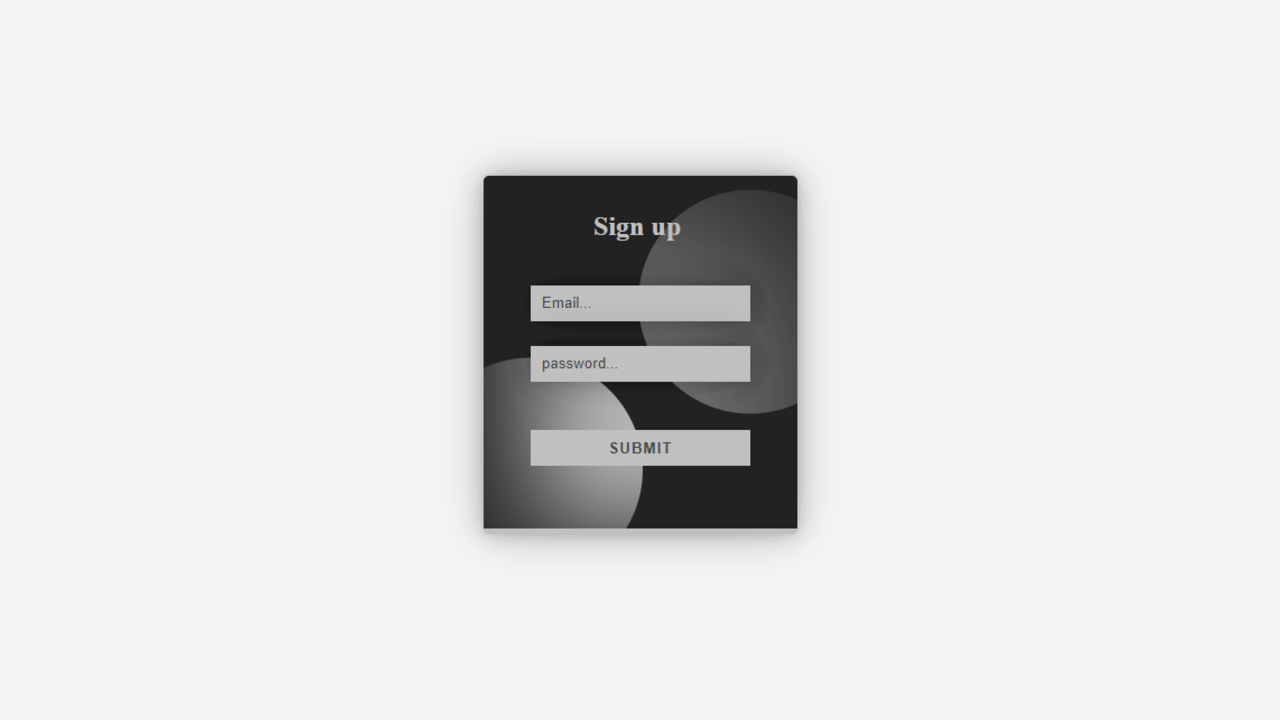 html responsive black form white shape 