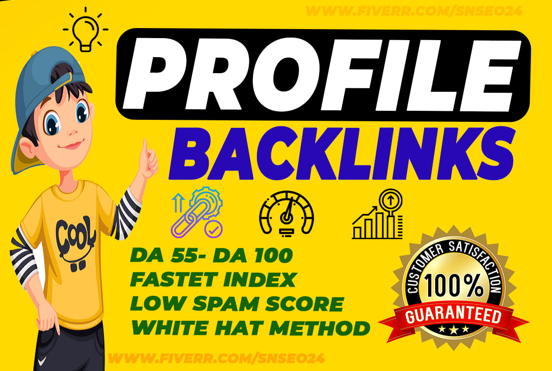 i will build 50 profile seo backlinks