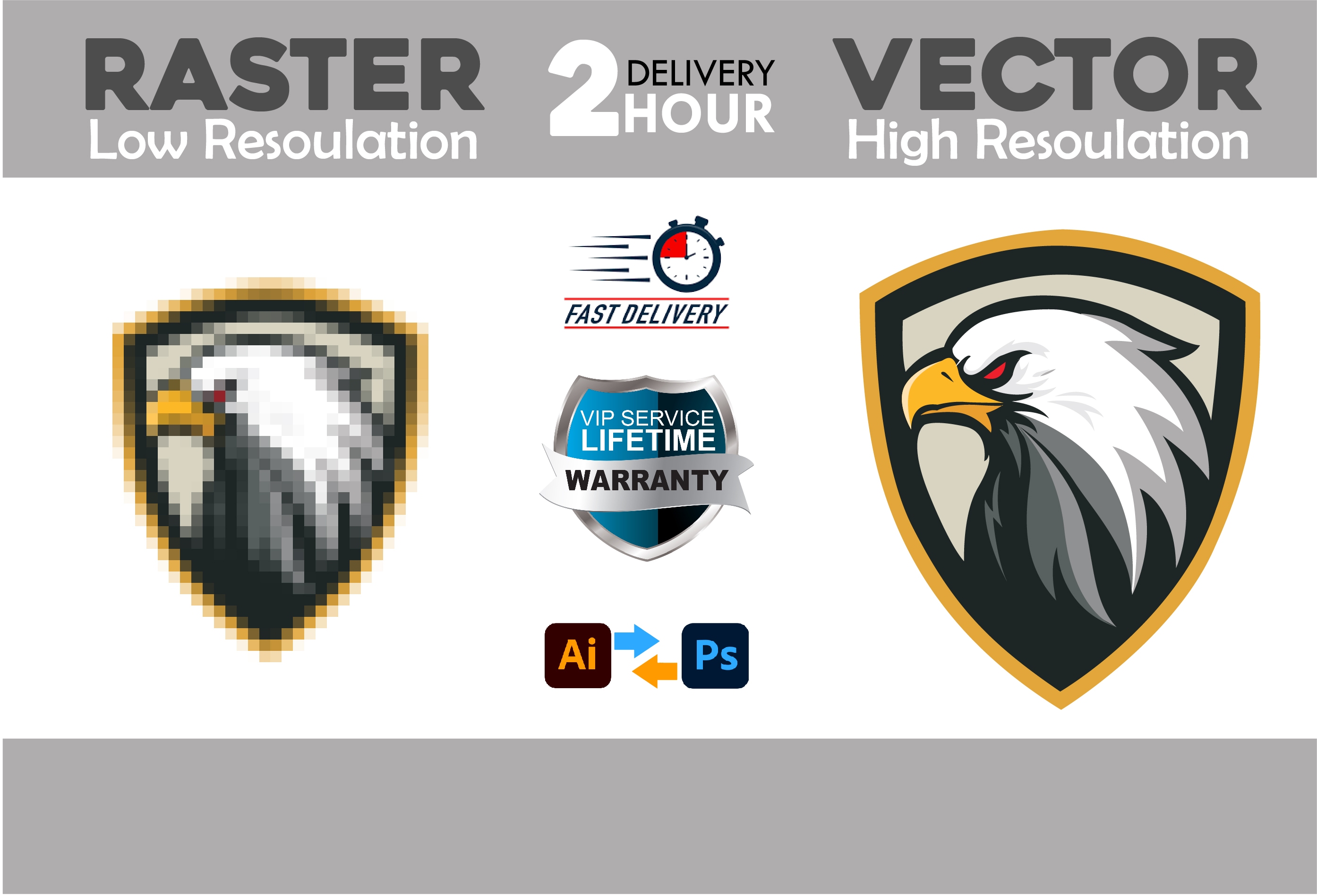 I will do vector tracing, redraw , modify, recreate logo, vector redesign, vector asap