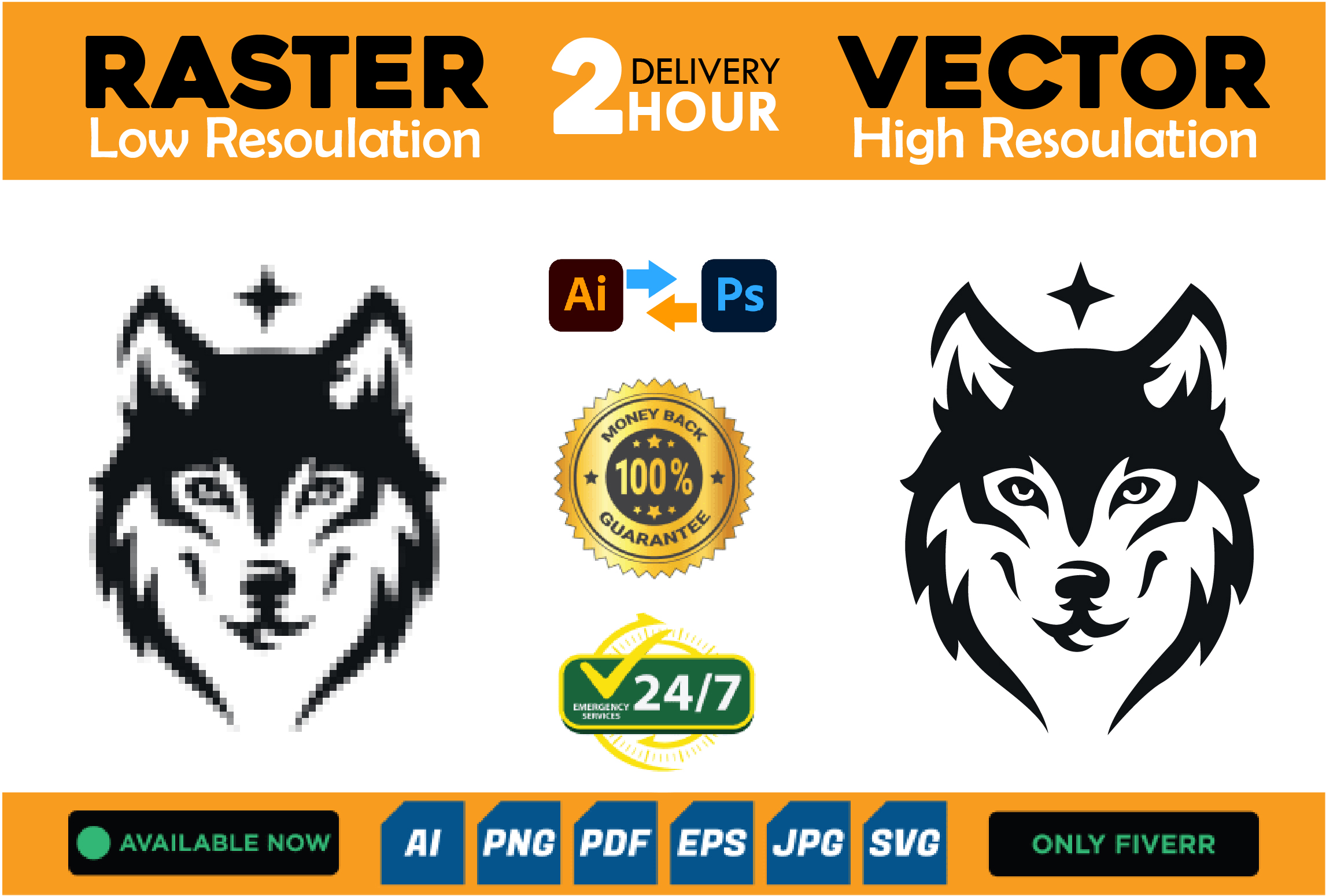 I will do vector tracing, redraw , modify, recreate logo, vector redesign, vector asap