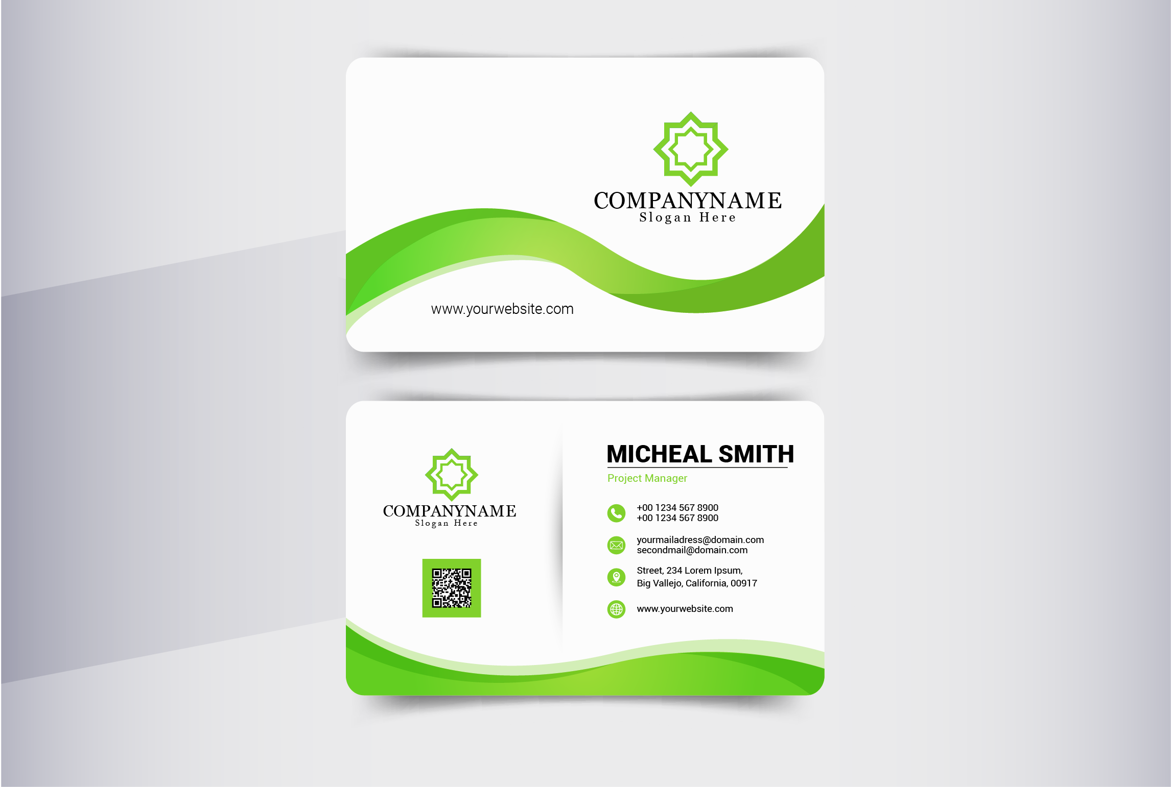 I will design modern business card with mocup
