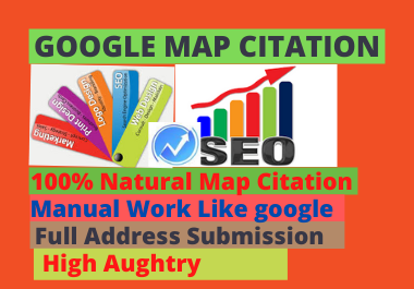 Manual 500 Google maps Citation for local SEO and google my business page local citation