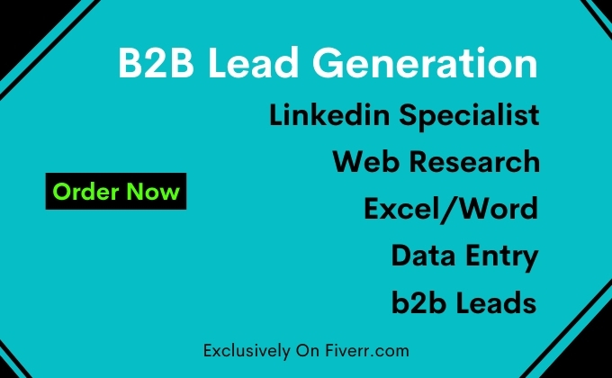 I will do LinkedIn research b2b lead generation and data entry