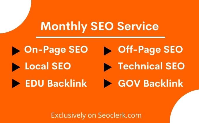 I Will do Monthly On-Page, Off-Page SEO Service for Google Top Ranking