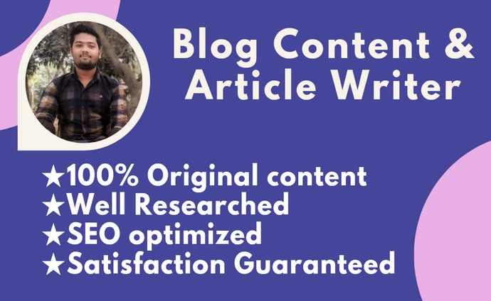 I will be your website content writer, article and b...