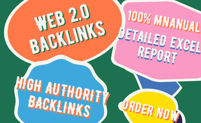 I will manually build 60 web 2.0 backlinks DA 80+