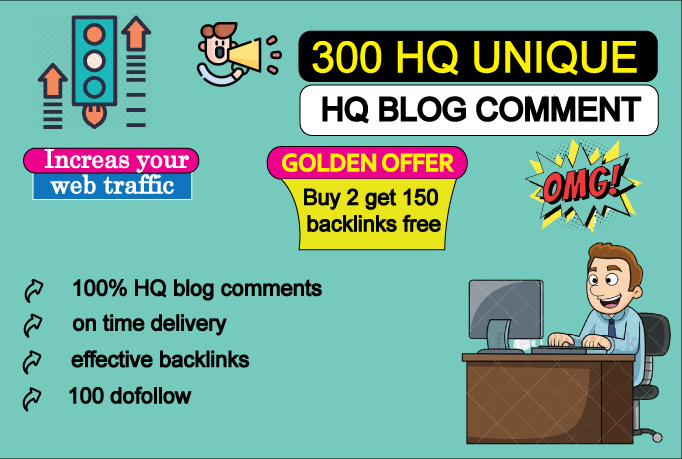 Manually provide 300 HigH-Quality Dofollow Blog Comment backlinks for google rank