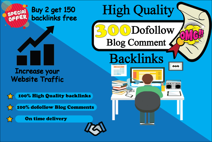 Manually provide 300 HigH-Quality Dofollow Blog Comme...