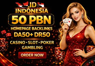 I wil 50. id Indonesia google no one high dr homepage permanent slot, poker sites backlinks