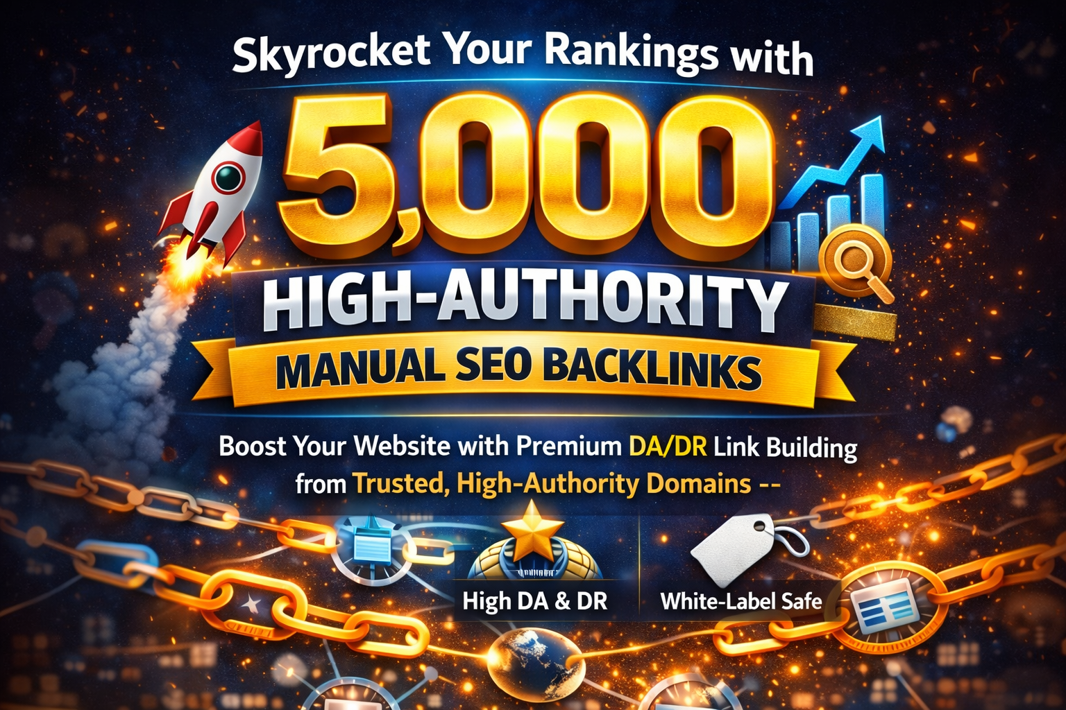 Skyrocket Rankings Using 5000 High Authority Manual SEO Backlinks High DA-DR Link Building