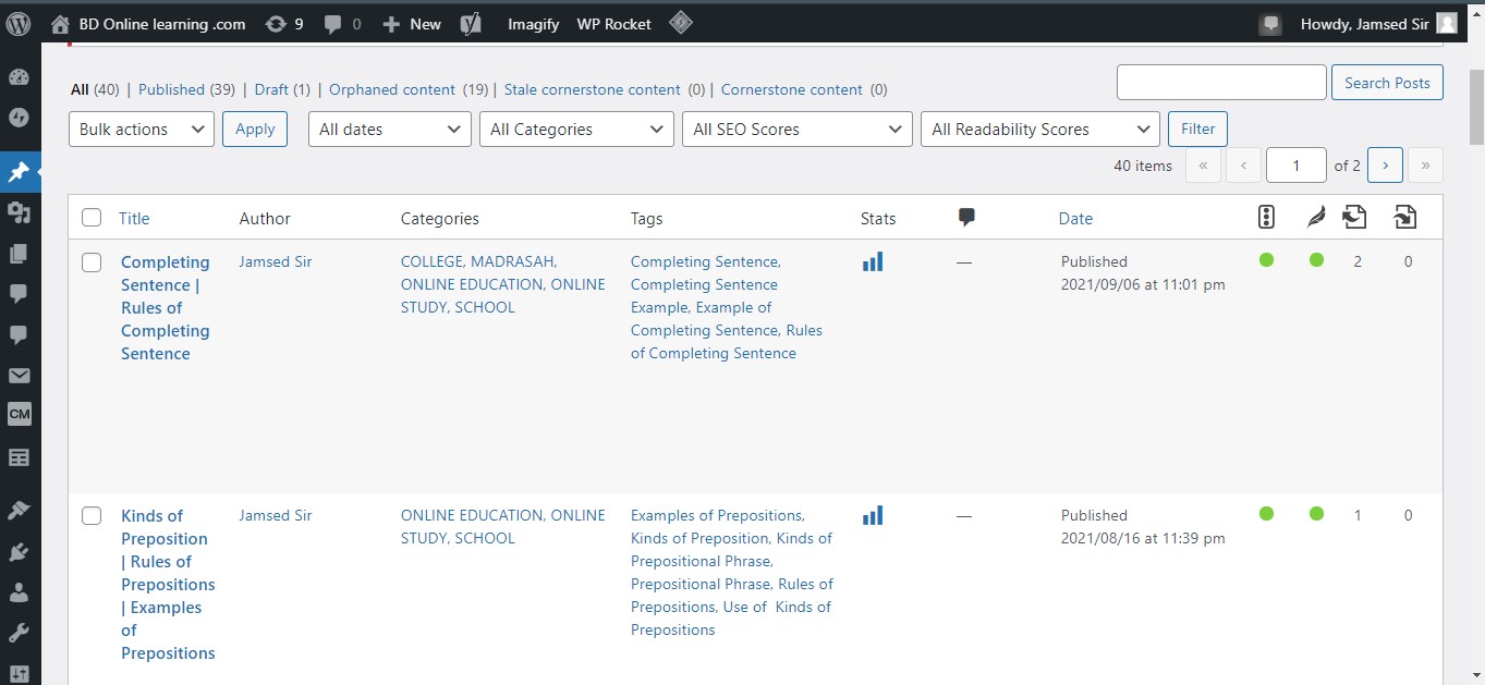 Onpage SEO for WordPress Website with Yoast