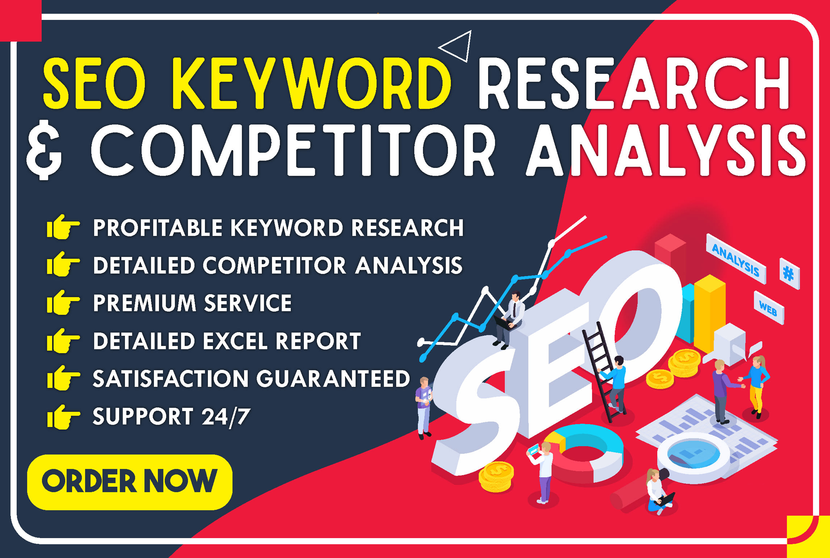 I will do SEO keyword research and competitor analysis for Easy to Rank