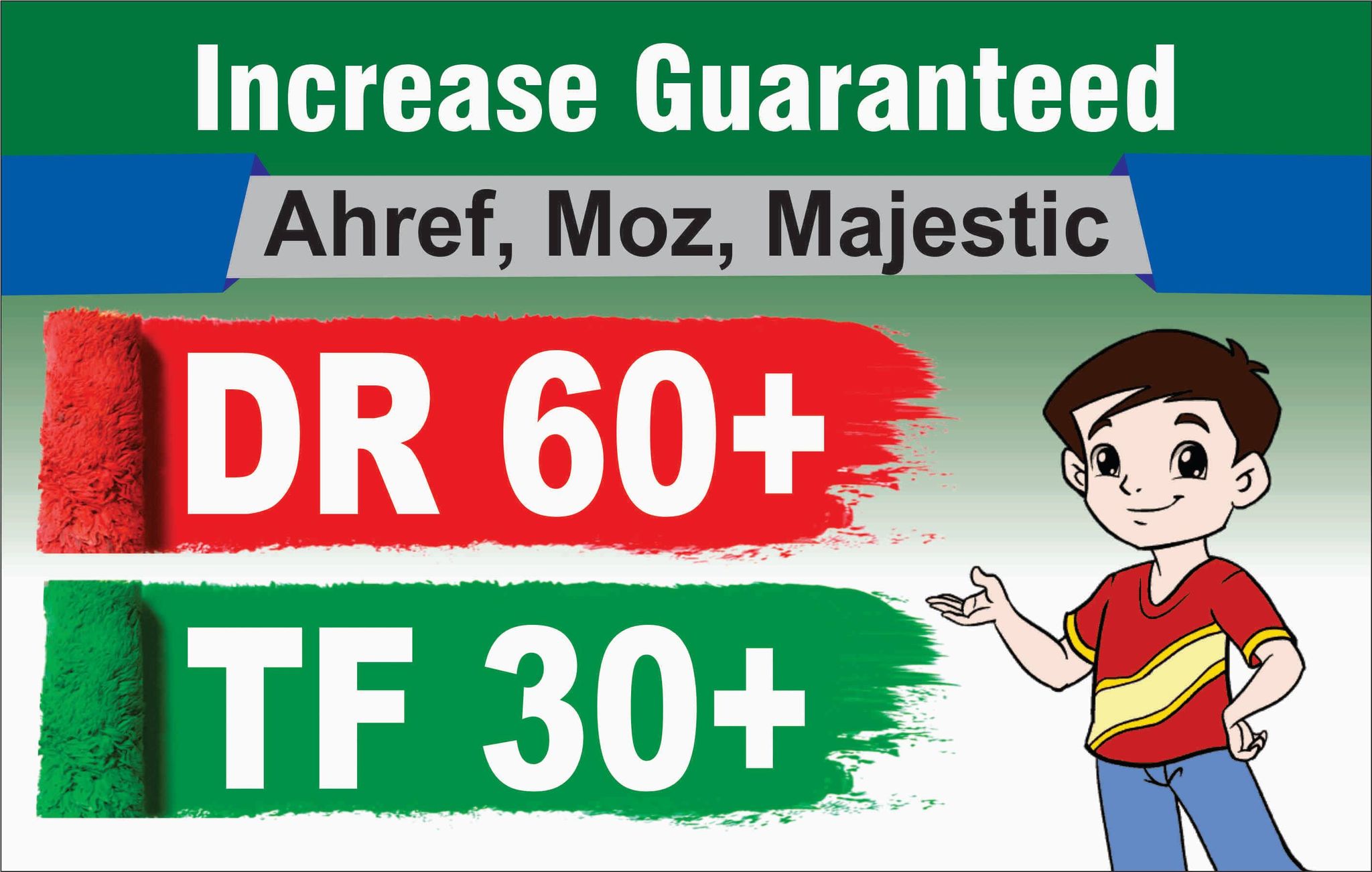 I will increase domain rating ahrefs DR domain authority da tf