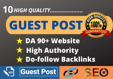 I will write and publish 10 dofollow Guest Posts on H...