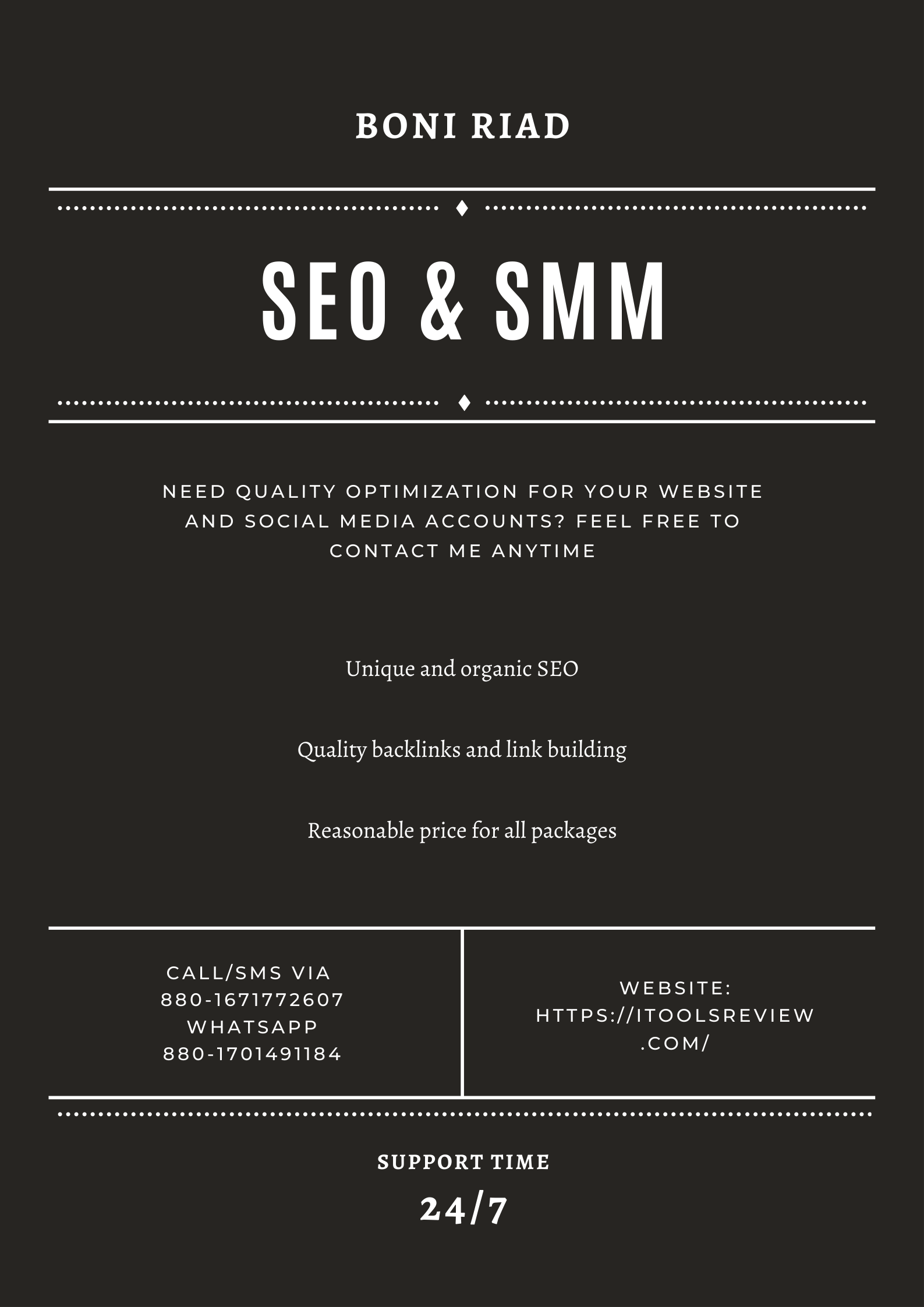 I'll Provide Quality SEO & SMM to grow your business